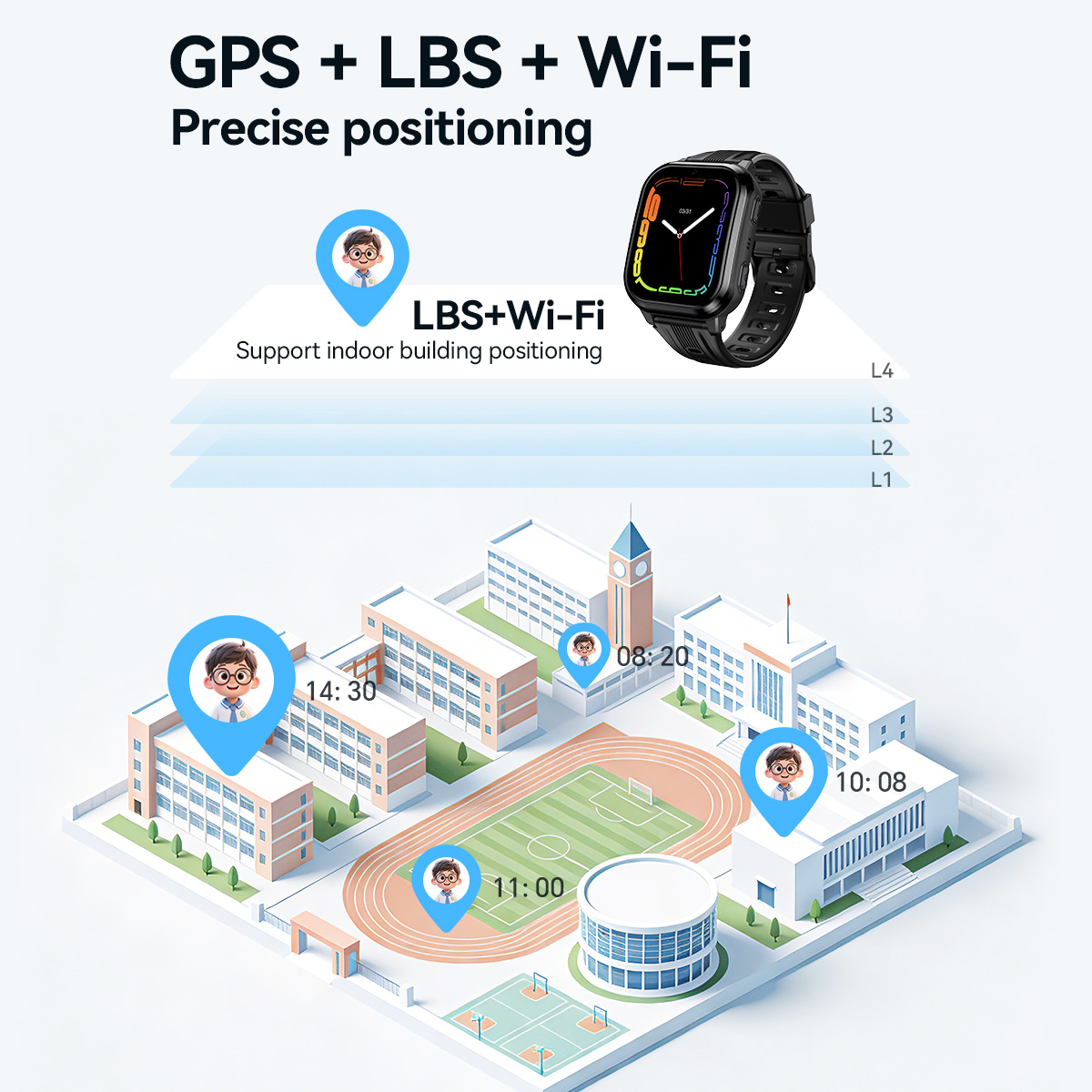 ساعة ذكية للأطفال HOCO Y108 بش - مراجعة Smartwatch Watches For Kid Boy Waterproof وسعره