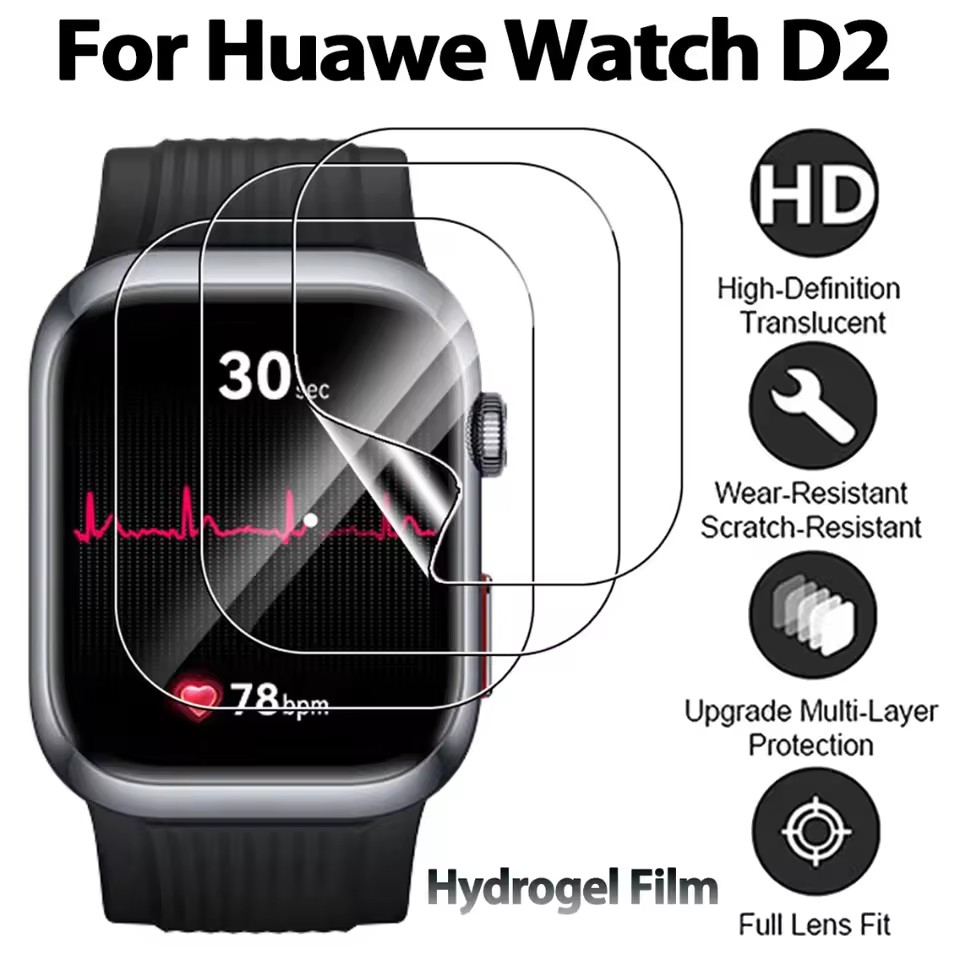 3 قطع من أفلام هيدروجيل من ماد - مراجعة Smartwatch Watch Huawei وسعره