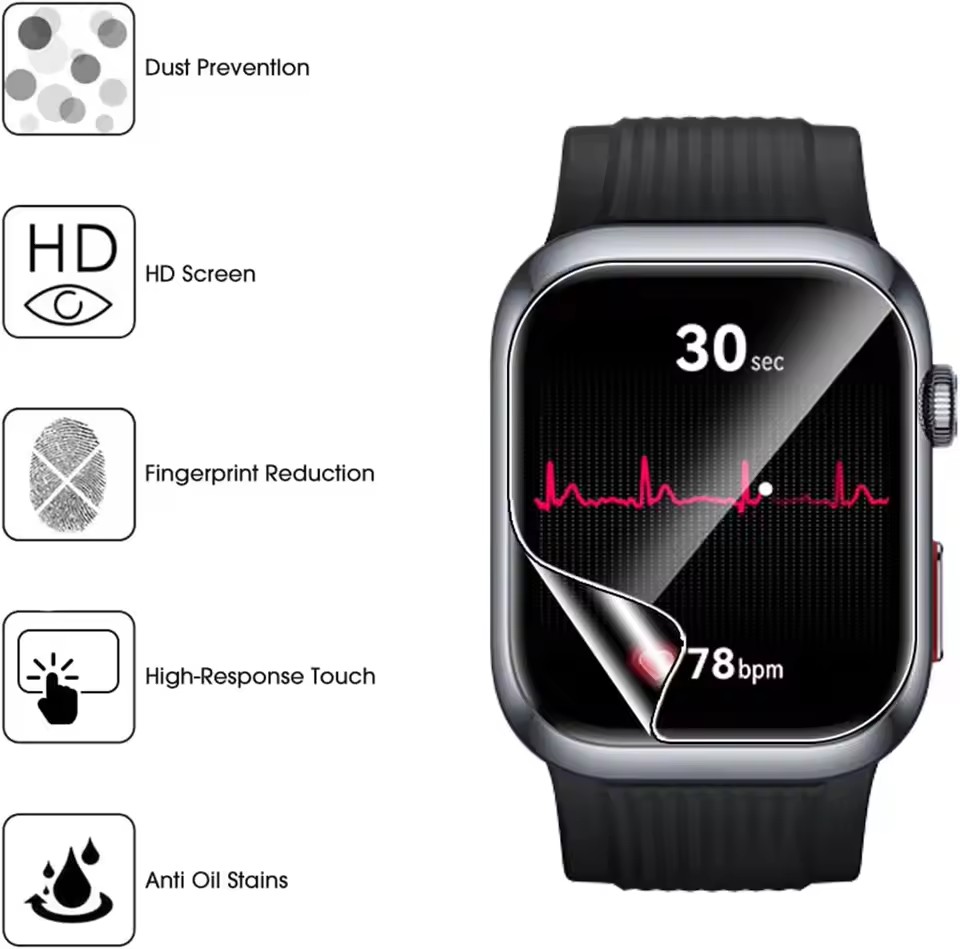 3 قطع من أفلام هيدروجيل من ماد - مراجعة Smartwatch Watch Huawei وسعره