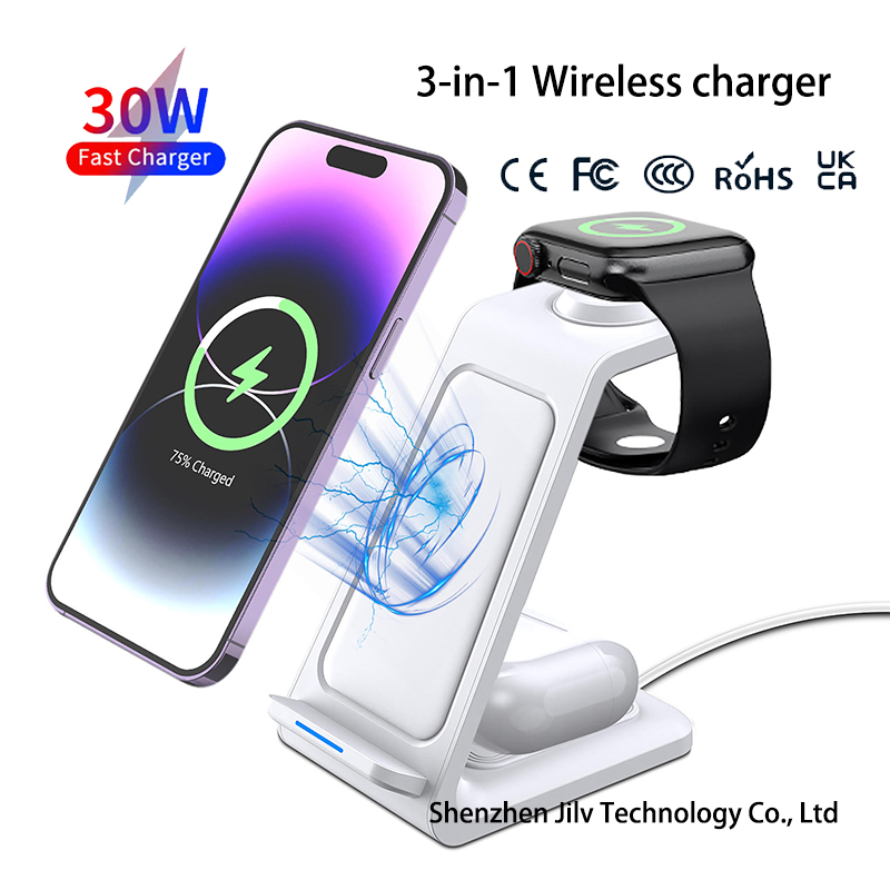 شاحن لاسلكي 3 في 1 بقوة 15 واط - مراجعة Smartwatch Watches For Iphone وسعره