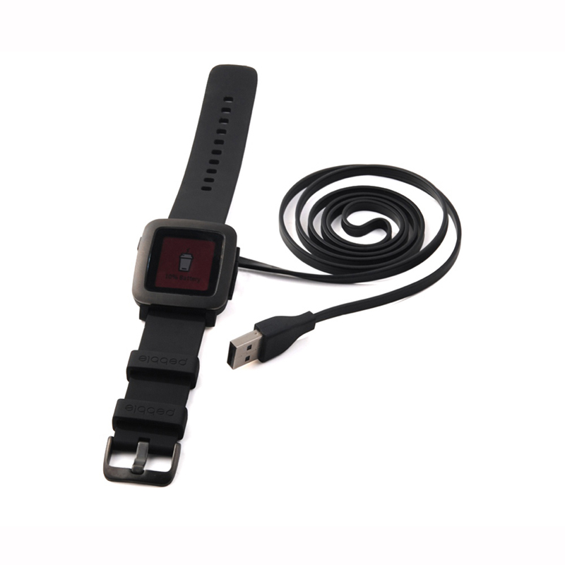 أسود شاحن يو اس بي كابل شحن ل  - مراجعة Smartwatch Pebble Watches وسعره