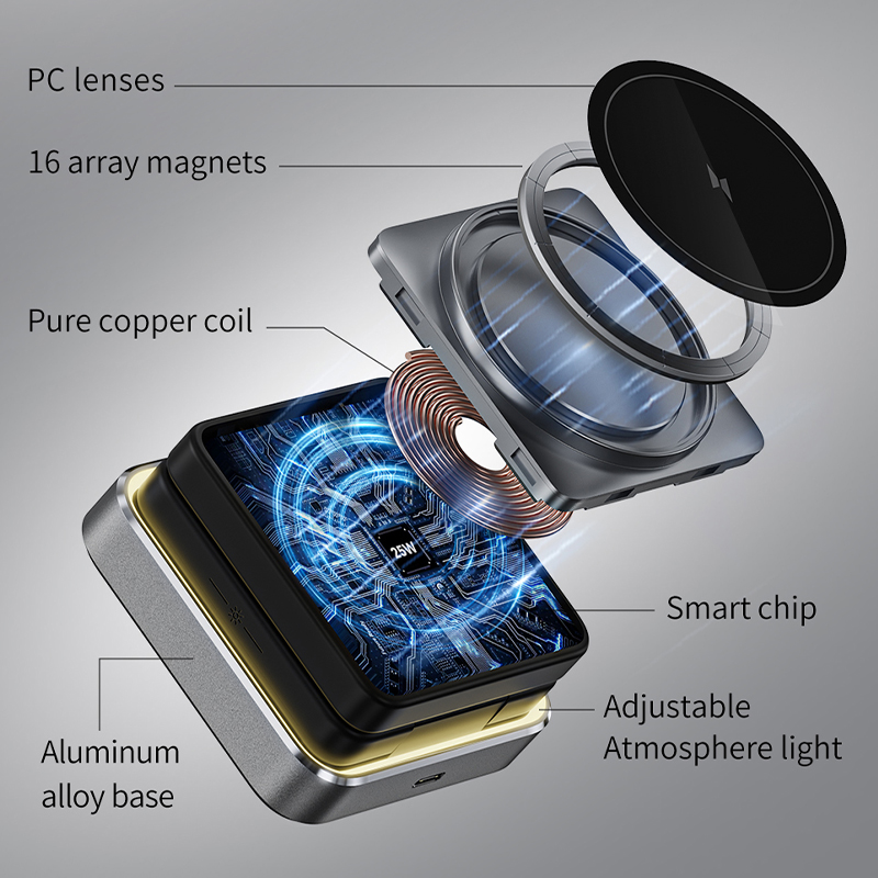 شاحن لاسلكي مغناطيسي قابل للطي - مراجعة Smartwatch Watches For Iphone وسعره